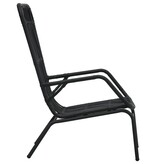 VidaXL Tuinstoel poly rattan zwart