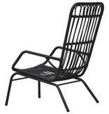 VidaXL Tuinstoel poly rattan zwart