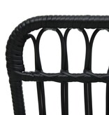 VidaXL Tuinstoel poly rattan zwart