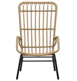 VidaXL Tuinstoel poly rattan lichtbruin