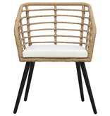 VidaXL 3-delige Bistroset poly rattan eikenkleurig