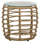 VidaXL 3-delige Bistroset poly rattan eikenkleurig