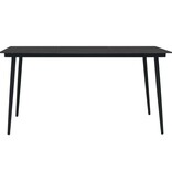 VidaXL 7-delige Tuinset katoenen touw en staal zwart