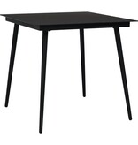 VidaXL 5-delige Tuinset katoenen touw en staal zwart