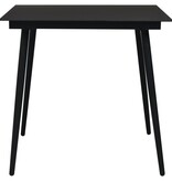 VidaXL 5-delige Tuinset katoenen touw en staal zwart