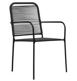 VidaXL 5-delige Tuinset katoenen touw en staal zwart