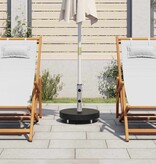 VidaXL Parasolvoet rond 30 kg graniet zwart