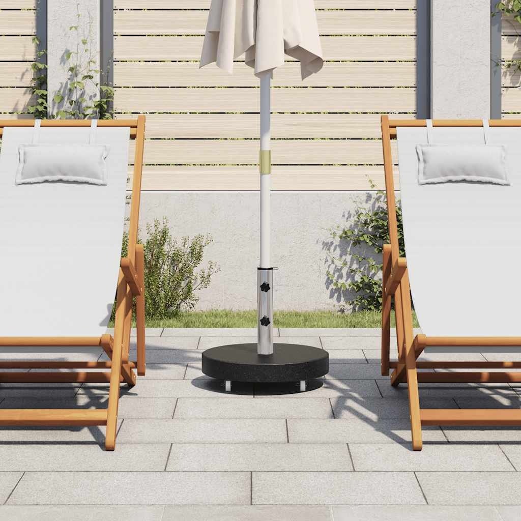 VidaXL Parasolvoet rond 30 kg graniet zwart