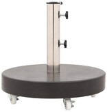 VidaXL Parasolvoet rond 30 kg graniet zwart