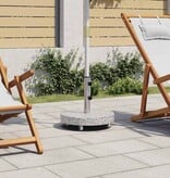 VidaXL Parasolvoet rond 30 kg graniet grijs