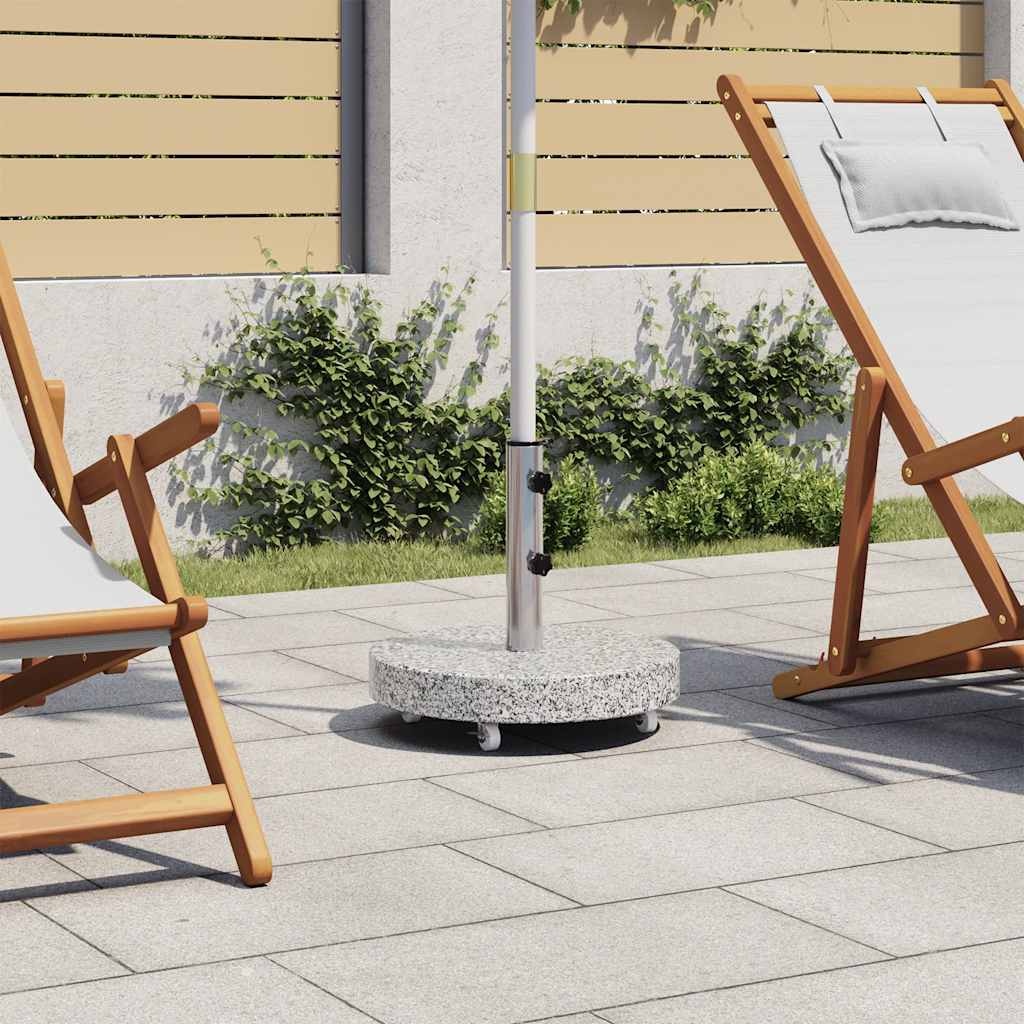 VidaXL Parasolvoet rond 30 kg graniet grijs