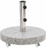 VidaXL Parasolvoet rond 30 kg graniet grijs