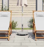 VidaXL Parasolvoet rond 30 kg graniet grijs