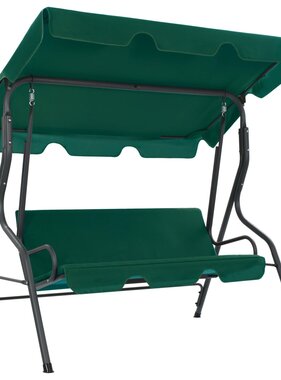 VidaXL Schommelbank 170x110x153 cm stof groen
