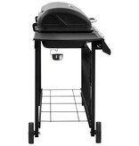 VidaXL Gasbarbecue met 6 branders zwart