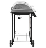 VidaXL Gasbarbecue met 4 branders zwart en zilverkleurig