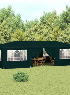 VidaXL Partytent met zijwanden professioneel 90 g/m² 4x9 m groen