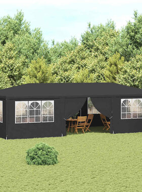 VidaXL Partytent met zijwanden professioneel 90 g/m² 4x9 m antraciet