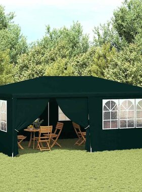 VidaXL Partytent met zijwanden professioneel 90 g/m² 4x6 m groen