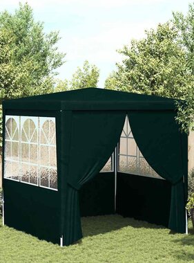 VidaXL Partytent met zijwanden professioneel 90 g/m² 2,5x2,5 m groen