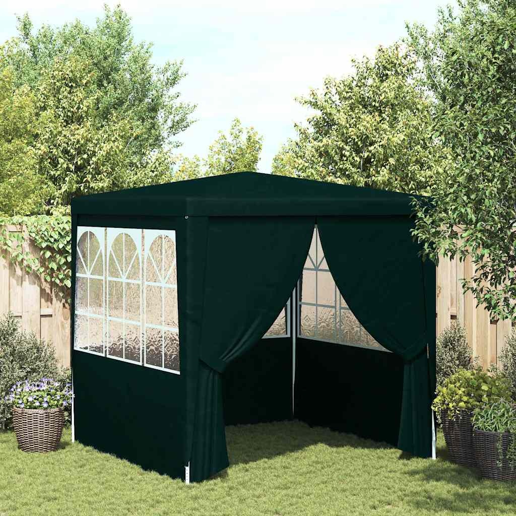 VidaXL Partytent met zijwanden professioneel 90 g/m² 2x2 m groen