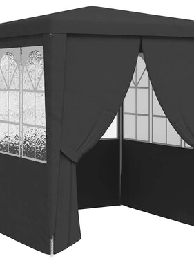 VidaXL Partytent met zijwanden professioneel 90 g/m² 2x2 m antraciet