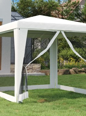 VidaXL Partytent met 4 mesh zijwanden 2,5x2,5 m wit