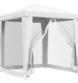 VidaXL Partytent met 4 mesh zijwanden 2x2 m wit
