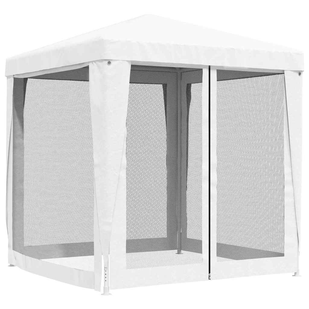VidaXL Partytent met 4 mesh zijwanden 2x2 m wit