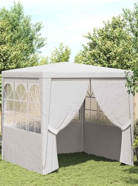 VidaXL Partytent met zijwanden professioneel 90 g/m² 2x2 m wit