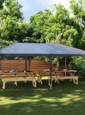 VidaXL Partytent professioneel 90 g/m² 4x6 m antraciet