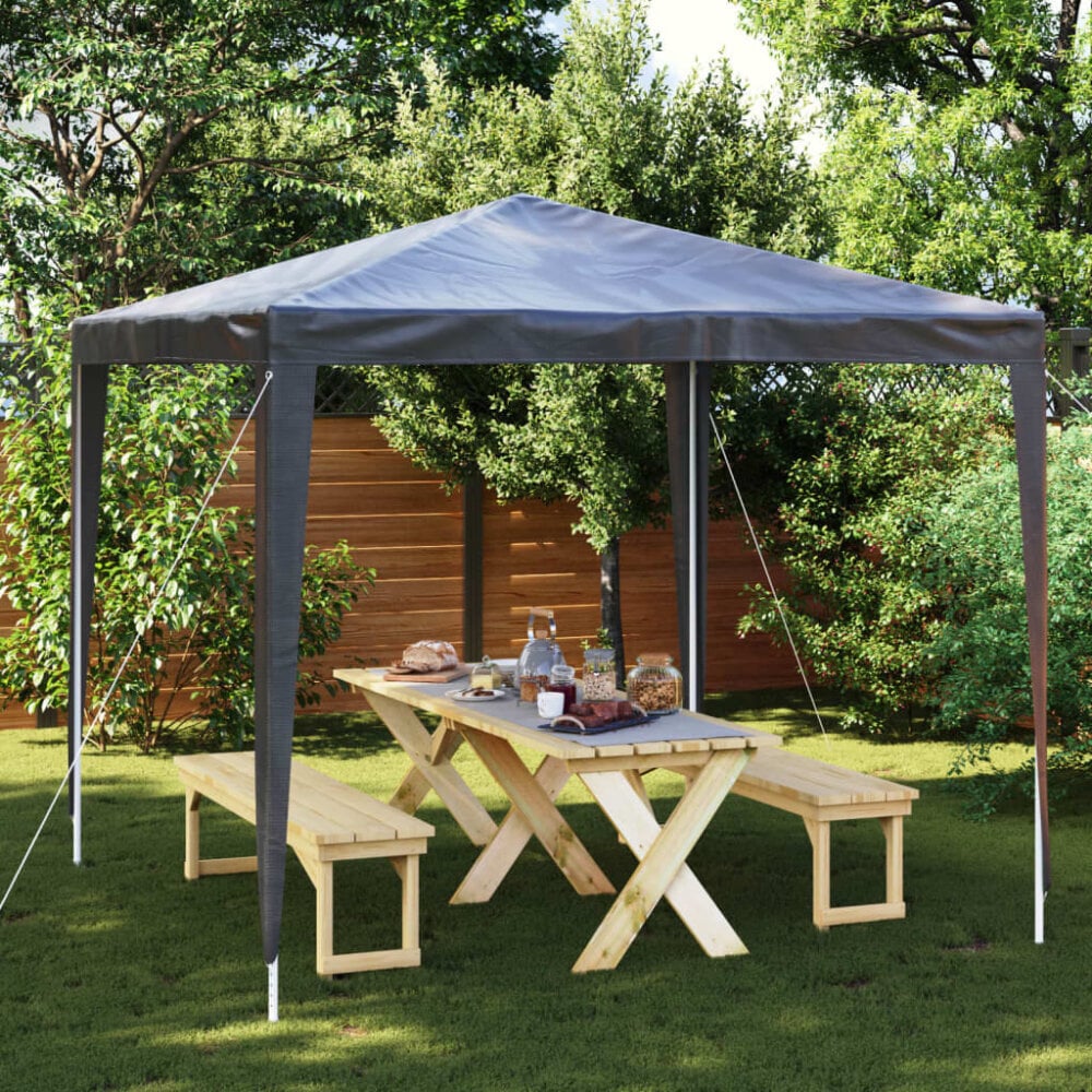 VidaXL Partytent professioneel 90 g/m² 2,5x2,5 m antraciet