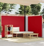 VidaXL Windscherm uittrekbaar 140x1000 cm rood