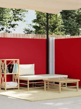 VidaXL Windscherm uittrekbaar 140x1000 cm rood