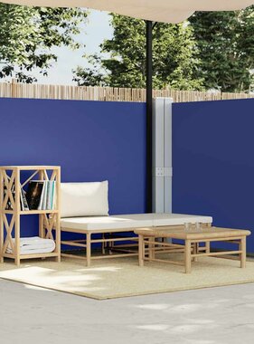 VidaXL Windscherm uittrekbaar 140x1000 cm blauw