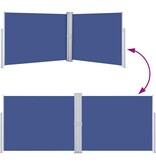 VidaXL Windscherm uittrekbaar 140x1000 cm blauw