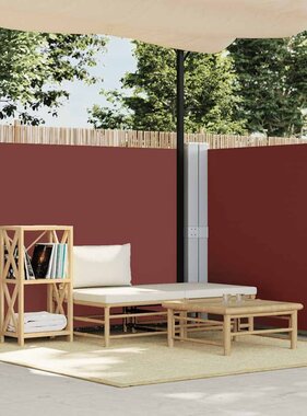 VidaXL Windscherm uittrekbaar 140x1000 cm bruin