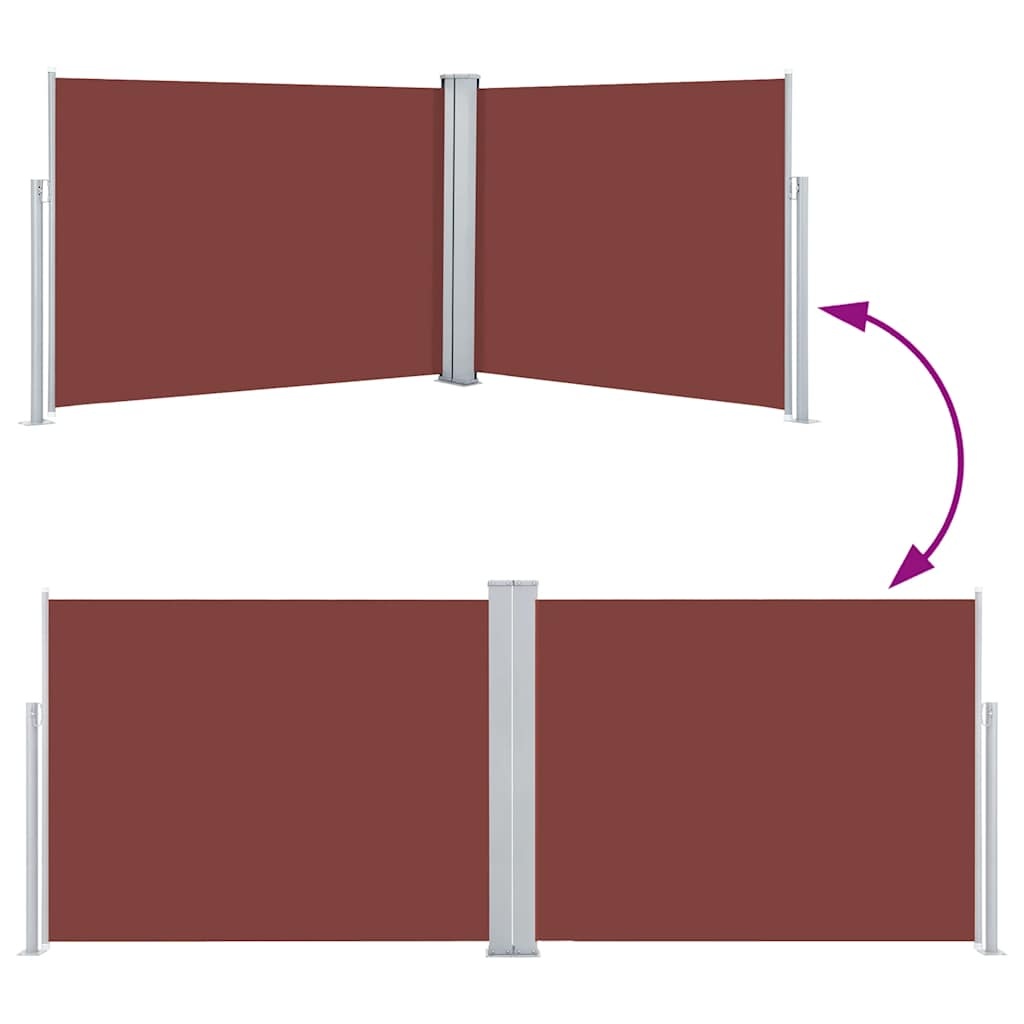 VidaXL Windscherm uittrekbaar 140x1000 cm bruin
