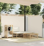 VidaXL Windscherm uittrekbaar 140x1000 cm crème