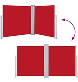 VidaXL Windscherm uittrekbaar 120x1000 cm rood