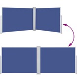 VidaXL Windscherm uittrekbaar 120x1000 cm blauw