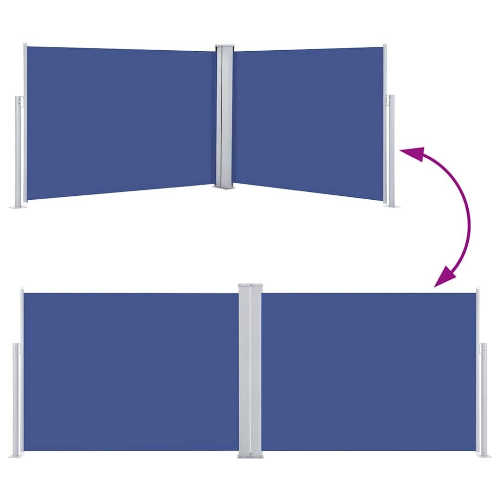 VidaXL Windscherm uittrekbaar 120x1000 cm blauw