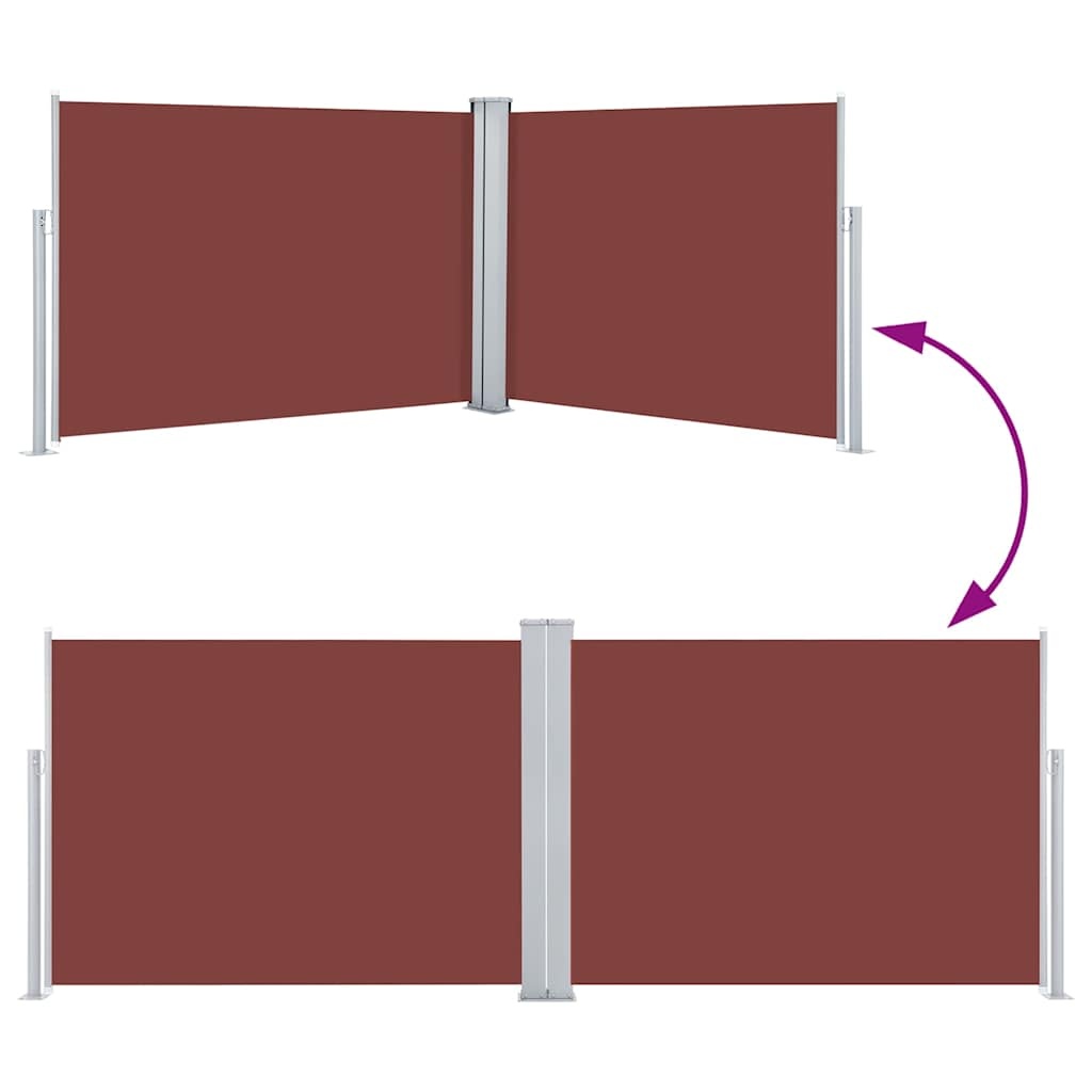VidaXL Windscherm uittrekbaar 120x1000 cm bruin
