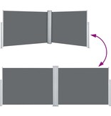 VidaXL Windscherm uittrekbaar 120x1000 cm antraciet