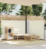 VidaXL Windscherm uittrekbaar 120x1000 cm crème