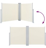 VidaXL Windscherm uittrekbaar 120x1000 cm crème