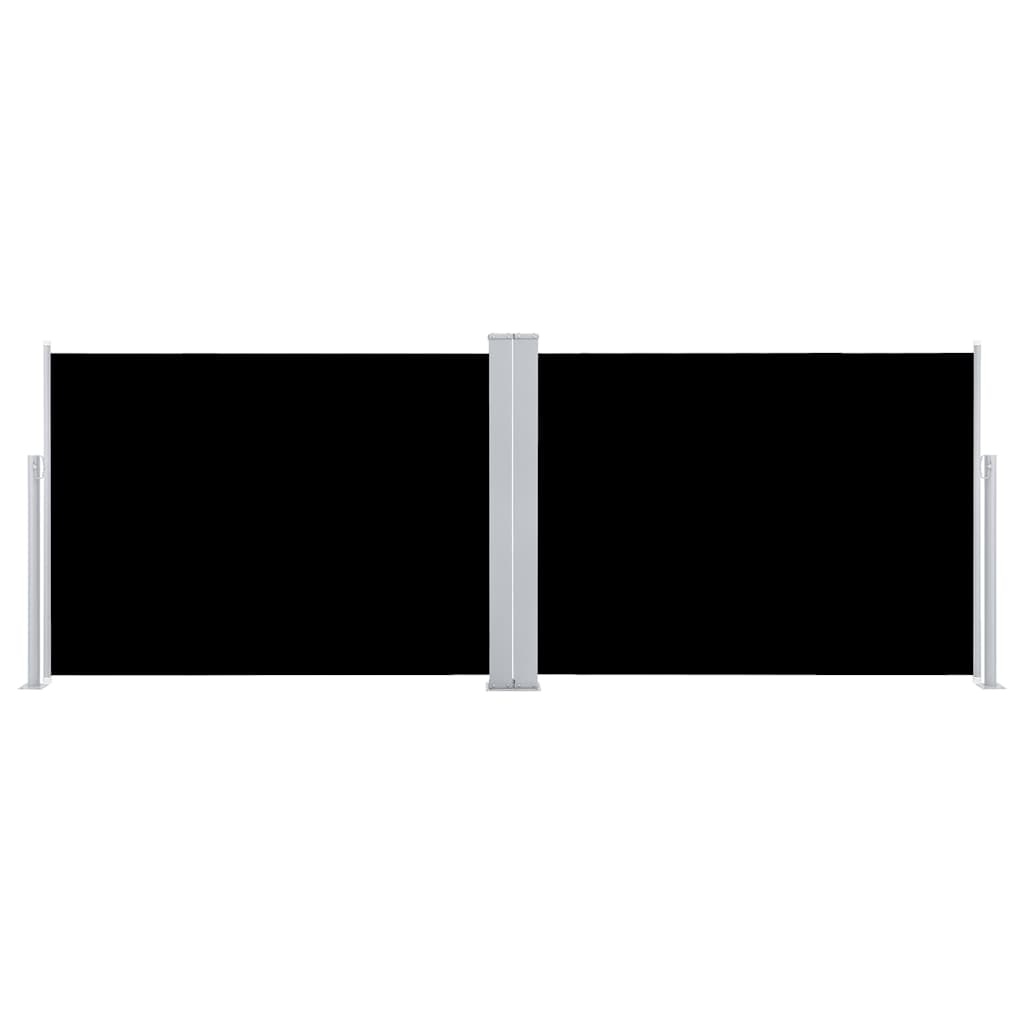 VidaXL Windscherm uittrekbaar 120x1000 cm zwart