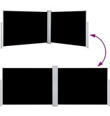 VidaXL Windscherm uittrekbaar 120x1000 cm zwart