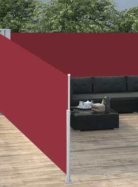 VidaXL Windscherm uittrekbaar 100x1000 cm rood