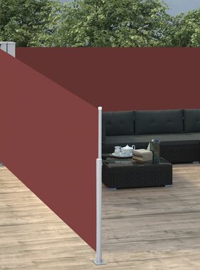 VidaXL Windscherm uittrekbaar 100x1000 cm bruin